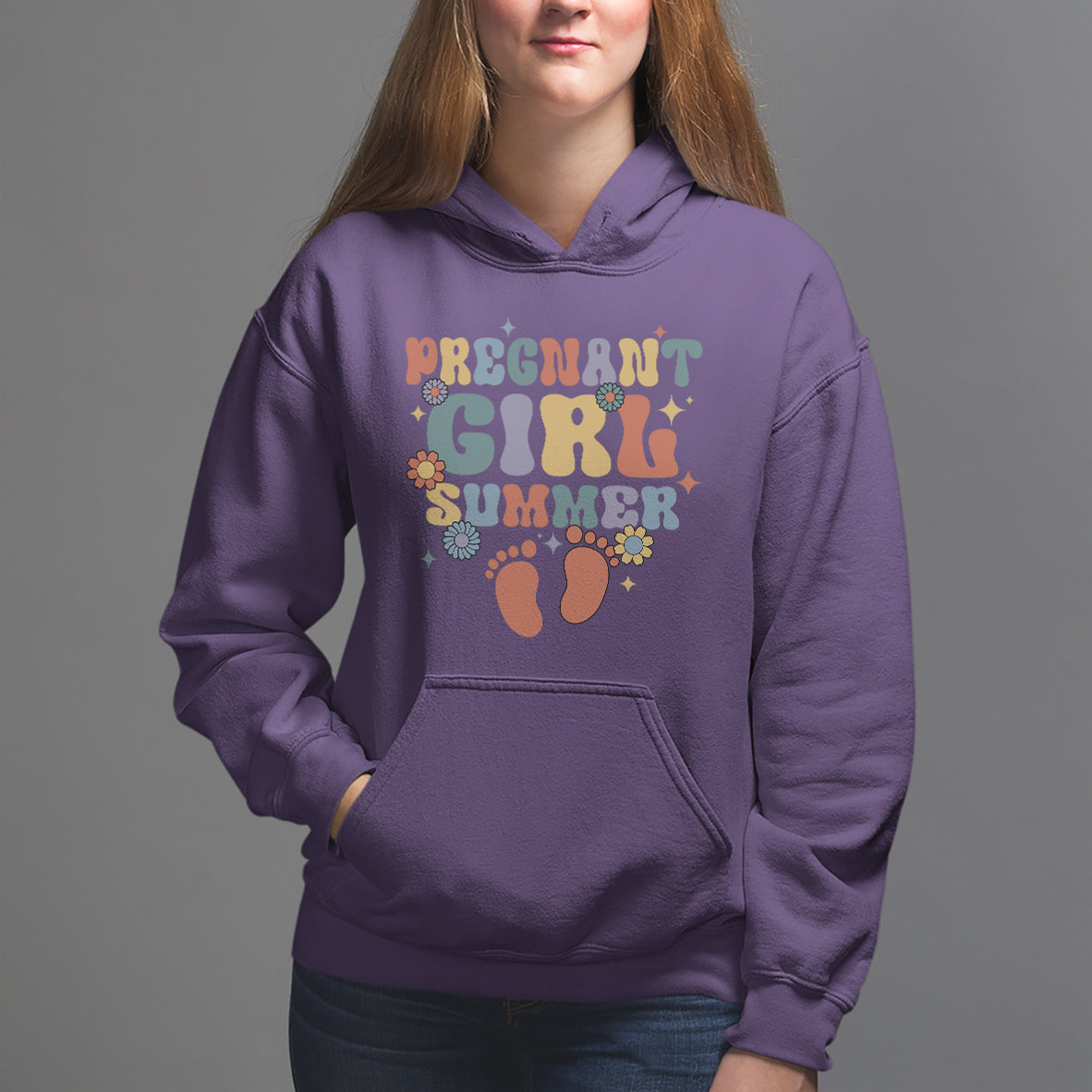 Pregnancy Announcement Hoodie Pregnant Girl Summer TS05 - Wonder Print Shop
