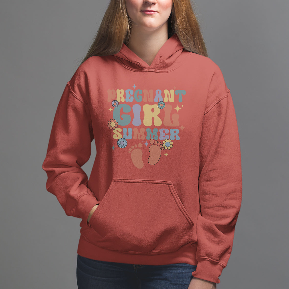 Pregnancy Announcement Hoodie Pregnant Girl Summer TS05 - Wonder Print Shop