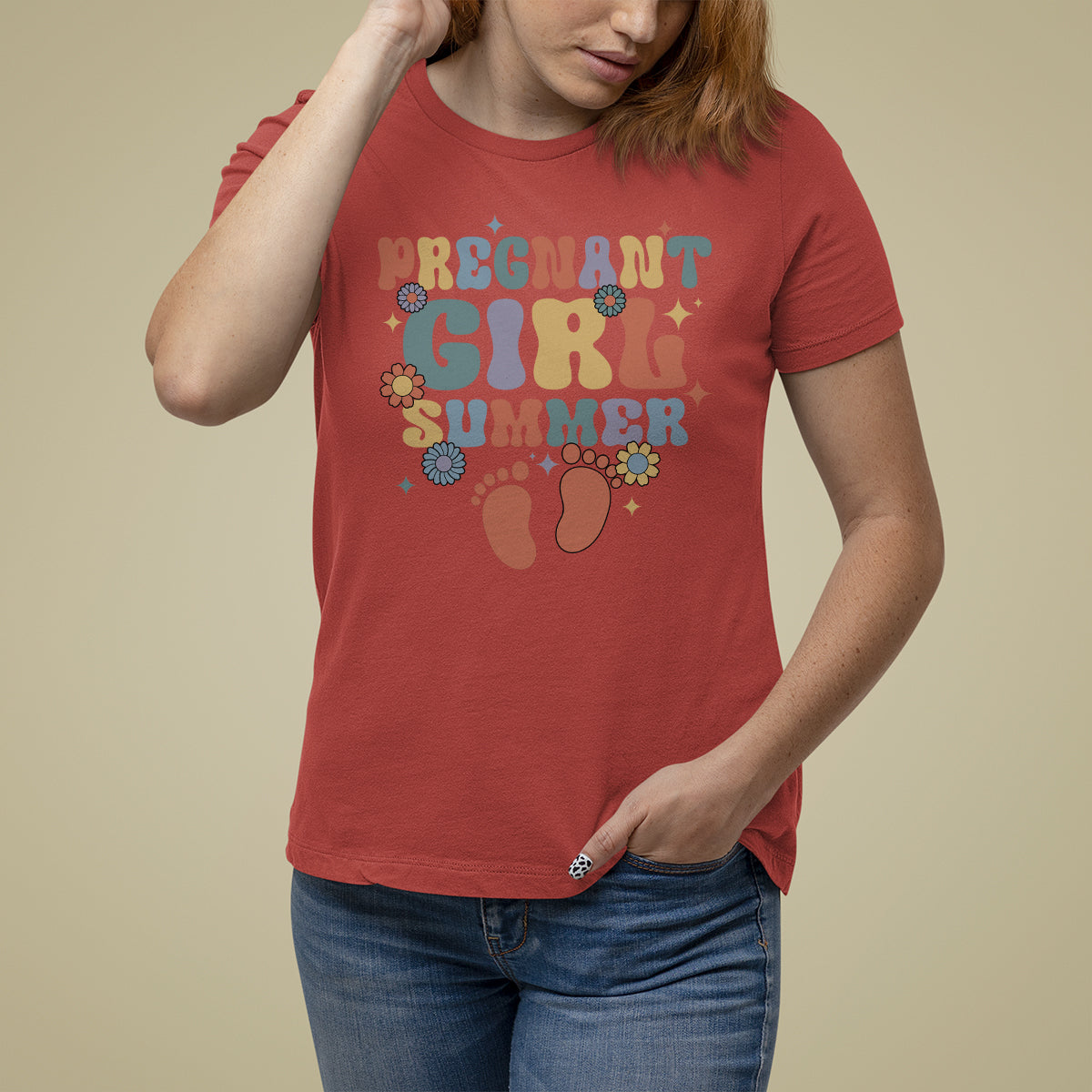 Pregnancy Announcement T Shirt For Women Pregnant Girl Summer TS05 - Wonder Print Shop