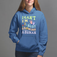 Pregnancy Announcement Hoodie I Can't I'm Busy Growing A Human TS05 - Wonder Print Shop