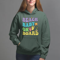 Pregnancy Announcement Hoodie Groovy Beach Baby On Board, Pregnant Mom TS05 - Wonder Print Shop