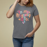 Pregnancy Announcement T Shirt For Women Groovy In My Pregnant Era TS05 - Wonder Print Shop