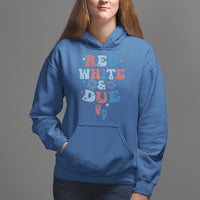Pregnancy Announcement Hoodie Red White And Due, 4th Of July TS05 - Wonder Print Shop