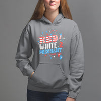 Pregnancy Announcement Hoodie Red White And Due, 4th Of July TS05 - Wonder Print Shop