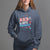 Pregnancy Announcement Hoodie Red White And Due, 4th Of July TS05 - Wonder Print Shop