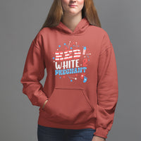 Pregnancy Announcement Hoodie Red White And Due, 4th Of July TS05 - Wonder Print Shop