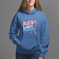 Pregnancy Announcement Hoodie Red White And Due, 4th Of July TS05 - Wonder Print Shop