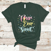 Funny Ice Cream T Shirt Four Ever Sweet, 4th Birthday Girl TS05 - Wonder Print Shop