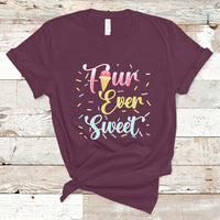 Funny Ice Cream T Shirt Four Ever Sweet, 4th Birthday Girl TS05 - Wonder Print Shop