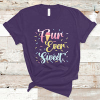 Funny Ice Cream T Shirt Four Ever Sweet, 4th Birthday Girl TS05 - Wonder Print Shop