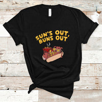 Hot Dog Lover T Shirt Suns Out Burns Out, Summer Vacation TS05 - Wonder Print Shop