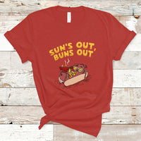 Hot Dog Lover T Shirt Suns Out Burns Out, Summer Vacation TS05 - Wonder Print Shop