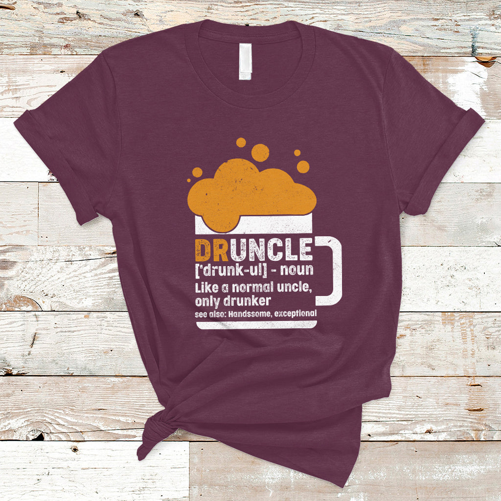 Beer Lover T Shirt Druncle Definition Funny Drinking, Gift For Uncle TS05 - Wonder Print Shop
