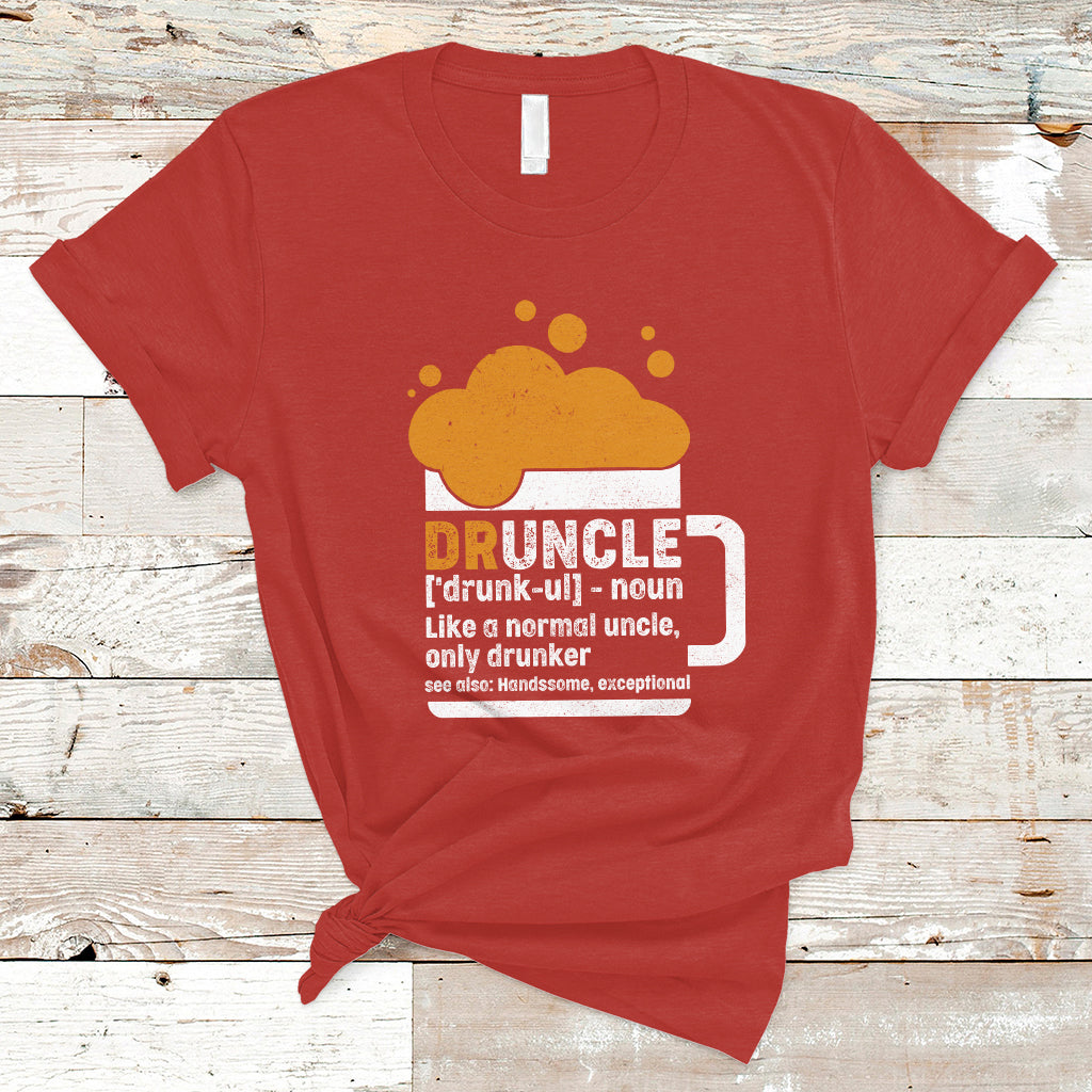 Beer Lover T Shirt Druncle Definition Funny Drinking, Gift For Uncle TS05 - Wonder Print Shop