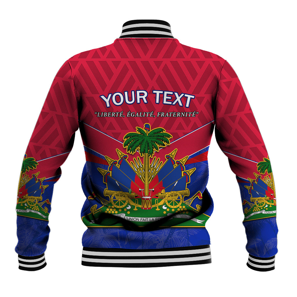 Custom Haiti Baseball Jacket Ayiti Coat Of Arms With Map TS06 - Wonder Print Shop
