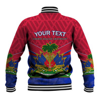 Custom Haiti Baseball Jacket Ayiti Coat Of Arms With Map TS06 - Wonder Print Shop