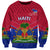 Custom Haiti Sweatshirt Ayiti Coat Of Arms With Map TS06 - Wonder Print Shop