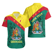 Custom Grenada Hawaiian Shirt Coat Of Arms With Bougainvillea Flowers TS06 - Wonder Print Shop