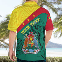 Custom Grenada Hawaiian Shirt Coat Of Arms With Bougainvillea Flowers TS06 - Wonder Print Shop