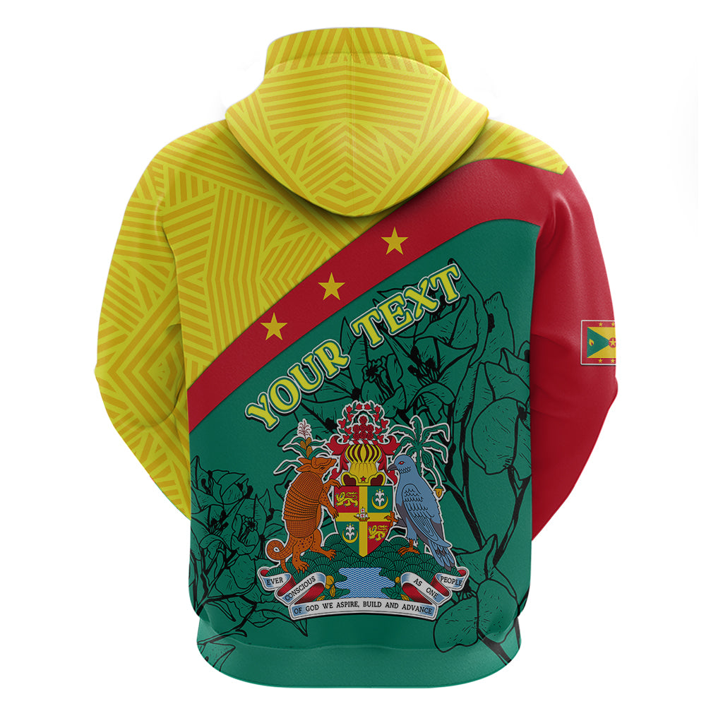 Custom Grenada Hoodie Coat Of Arms With Bougainvillea Flowers TS06 - Wonder Print Shop