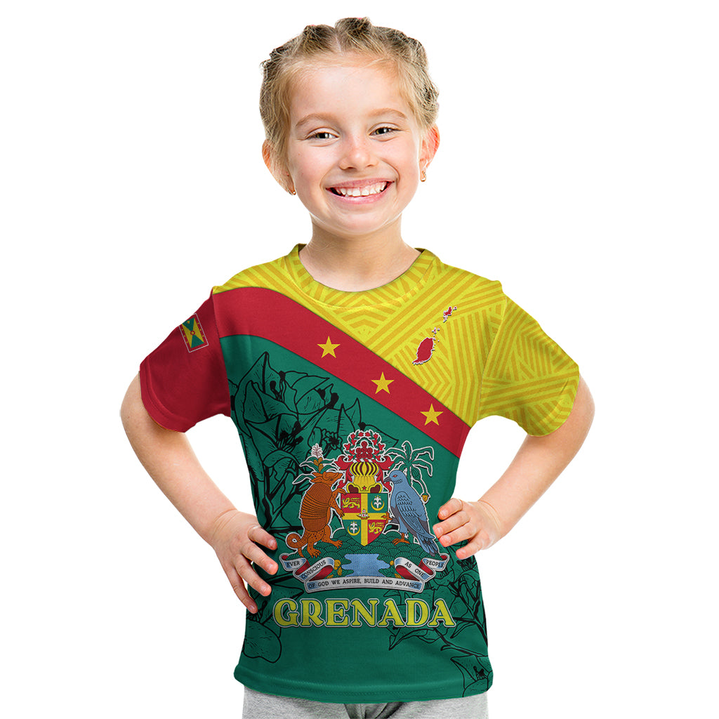 custom-grenada-kid-t-shirt-coat-of-arms-with-bougainvillea-flowers