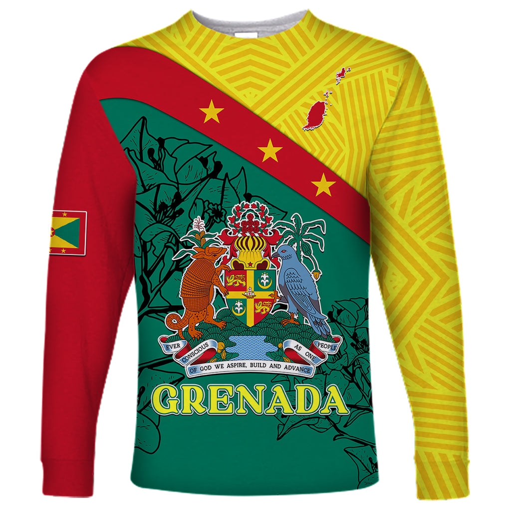 custom-grenada-long-sleeve-shirt-coat-of-arms-with-bougainvillea-flowers