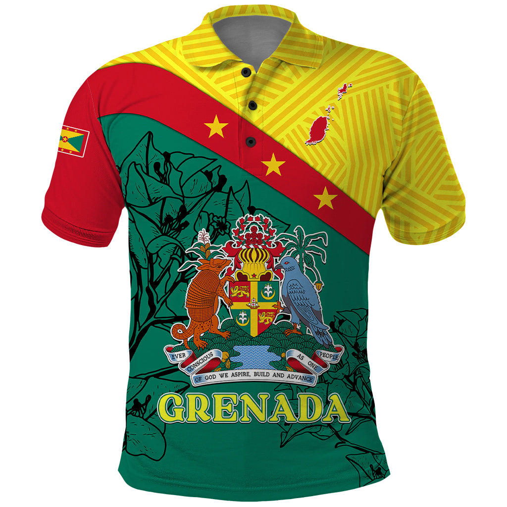 custom-grenada-polo-shirt-coat-of-arms-with-bougainvillea-flowers