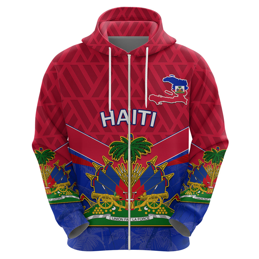 Haiti Hoodie Ayiti Coat Of Arms With Map TS06 - Wonder Print Shop