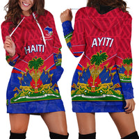 Haiti Hoodie Dress Ayiti Coat Of Arms With Map TS06 - Wonder Print Shop