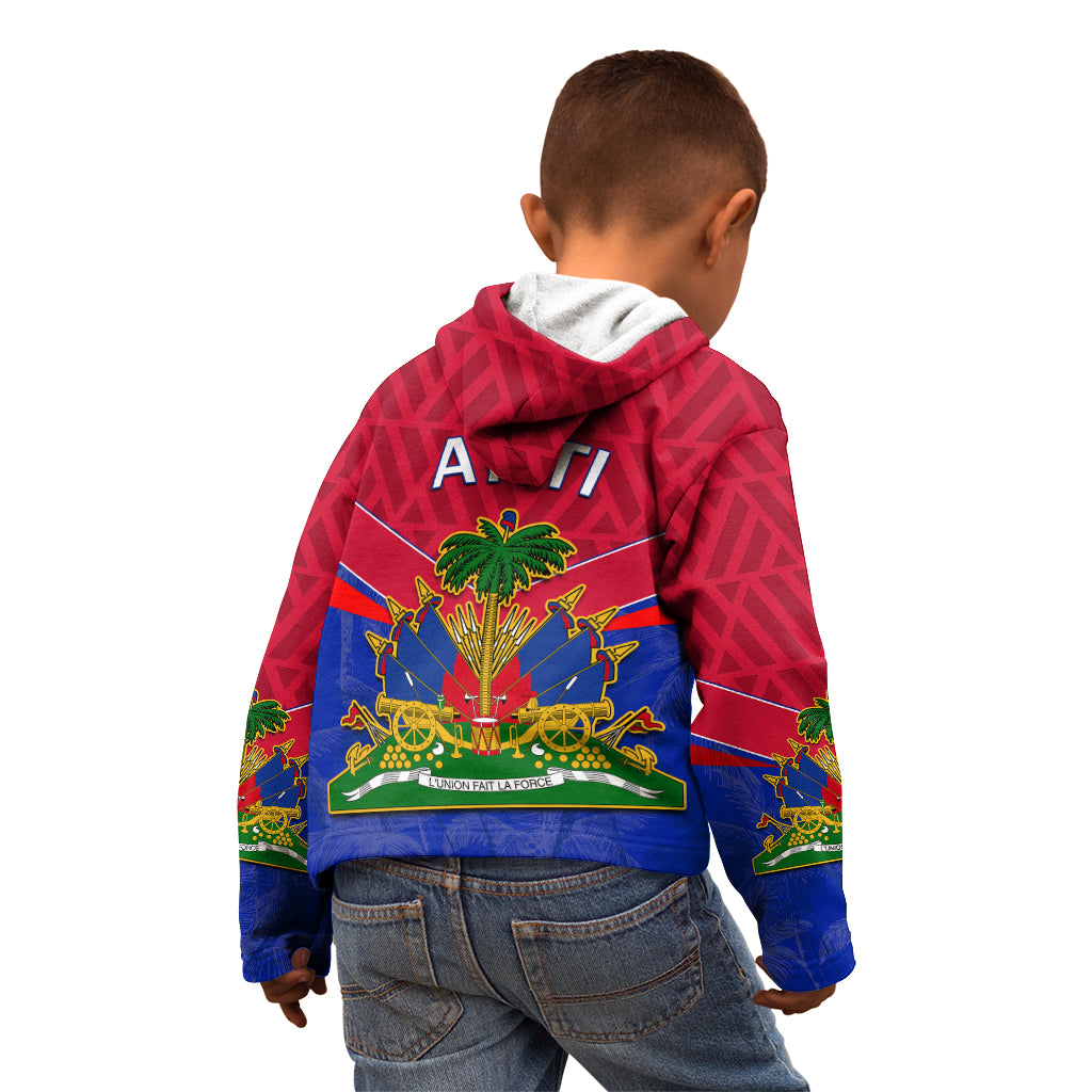 Haiti Kid Hoodie Ayiti Coat Of Arms With Map TS06 - Wonder Print Shop