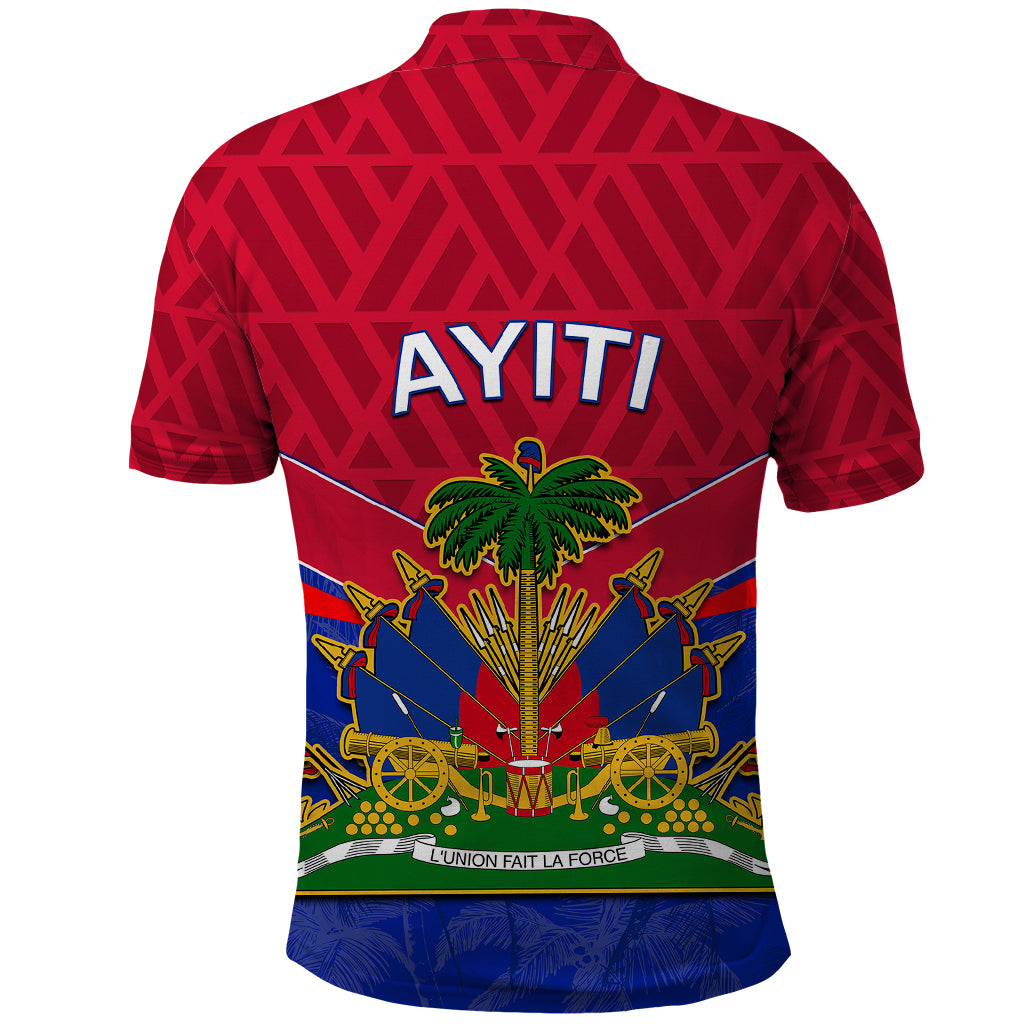 Haiti Polo Shirt Ayiti Coat Of Arms With Map TS06 - Wonder Print Shop