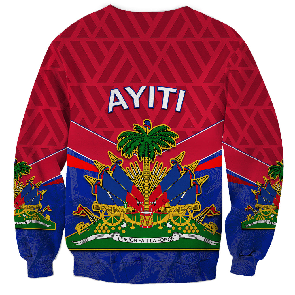 Haiti Sweatshirt Ayiti Coat Of Arms With Map TS06 - Wonder Print Shop