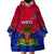 Haiti Wearable Blanket Hoodie Ayiti Coat Of Arms With Map TS06 - Wonder Print Shop