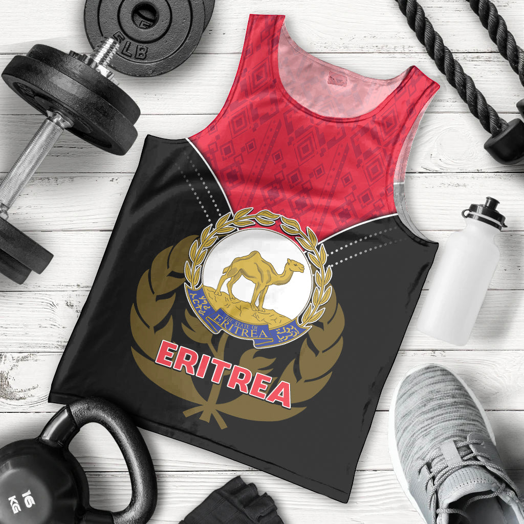 Eritrea Men Tank Top Coat Of Arms And Map With Cross TS06