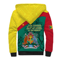 Grenada Sherpa Hoodie Coat Of Arms With Bougainvillea Flowers TS06 - Wonder Print Shop