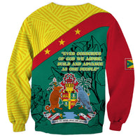 Grenada Sweatshirt Coat Of Arms With Bougainvillea Flowers TS06 - Wonder Print Shop
