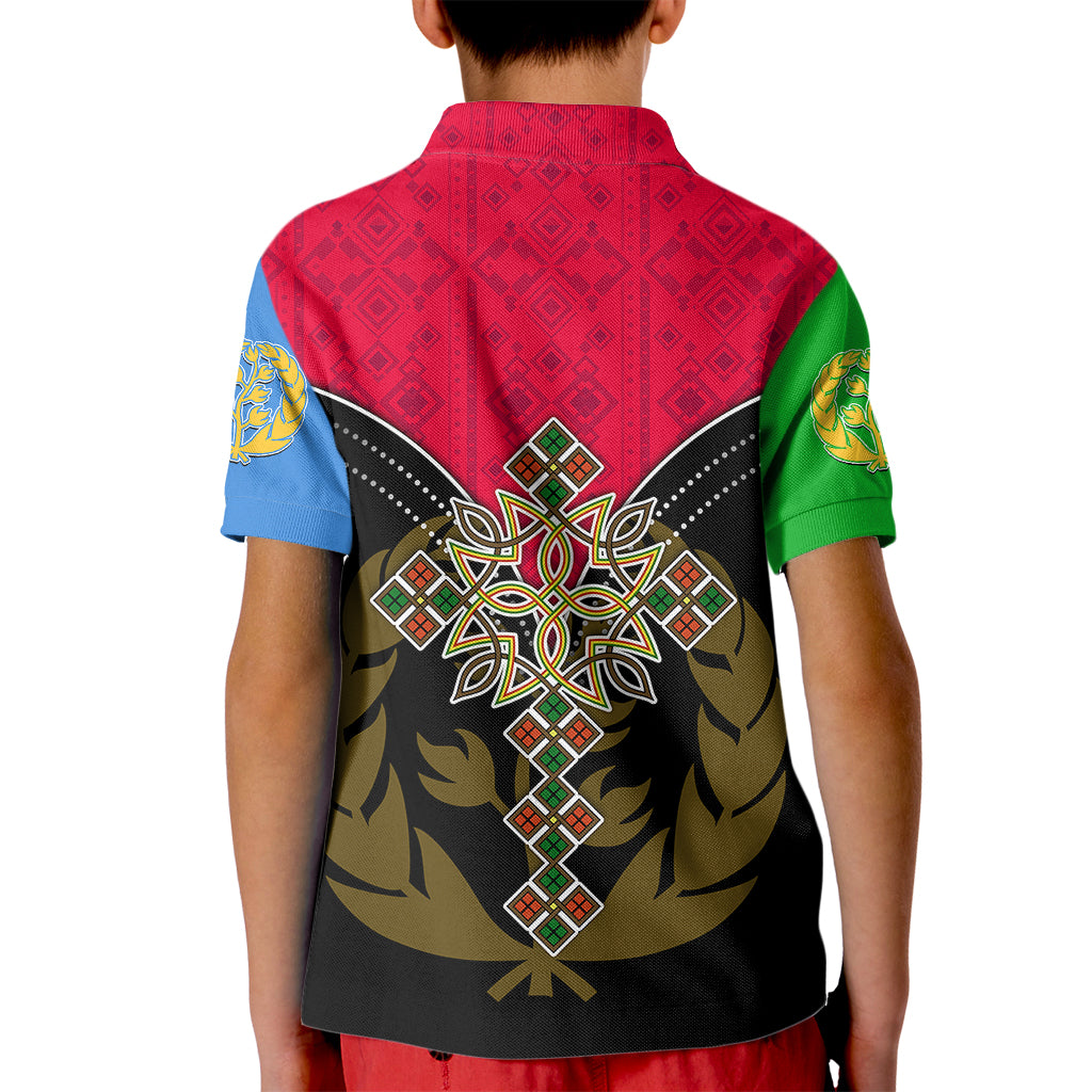 Eritrea Kid Polo Shirt Coat Of Arms And Map With Cross TS06 - Wonder Print Shop