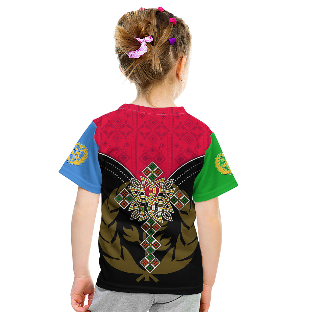 Eritrea Kid T Shirt Coat Of Arms And Map With Cross TS06 - Wonder Print Shop