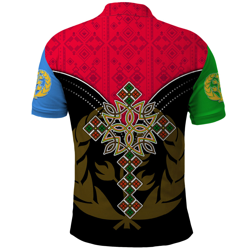 Eritrea Polo Shirt Coat Of Arms And Map With Cross TS06 - Wonder Print Shop