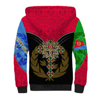 Eritrea Sherpa Hoodie Coat Of Arms And Map With Cross TS06 - Wonder Print Shop