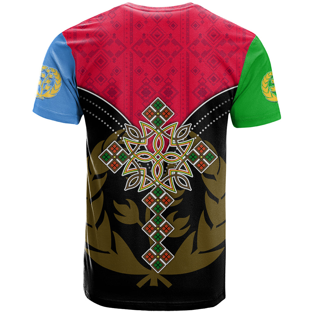 Eritrea T Shirt Coat Of Arms And Map With Cross TS06 - Wonder Print Shop