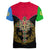 Eritrea Women V Neck T Shirt Coat Of Arms And Map With Cross TS06 - Wonder Print Shop