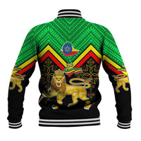 Ethiopia Baseball Jacket Coat Of Arms With Hand Drawn Pattern TS06 - Wonder Print Shop
