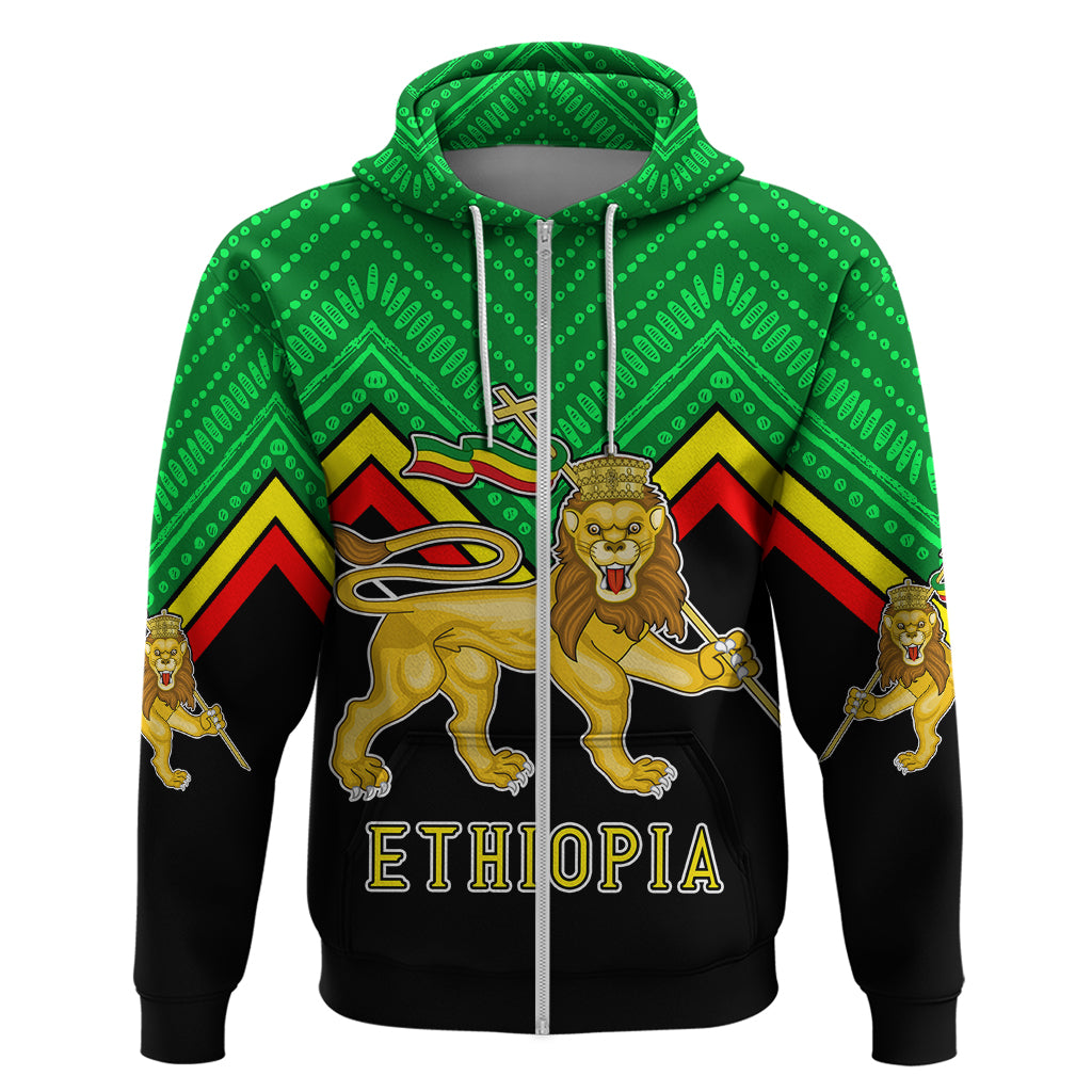 Ethiopia Hoodie Coat Of Arms With Hand Drawn Pattern TS06 - Wonder Print Shop