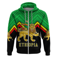 Ethiopia Hoodie Coat Of Arms With Hand Drawn Pattern TS06 - Wonder Print Shop