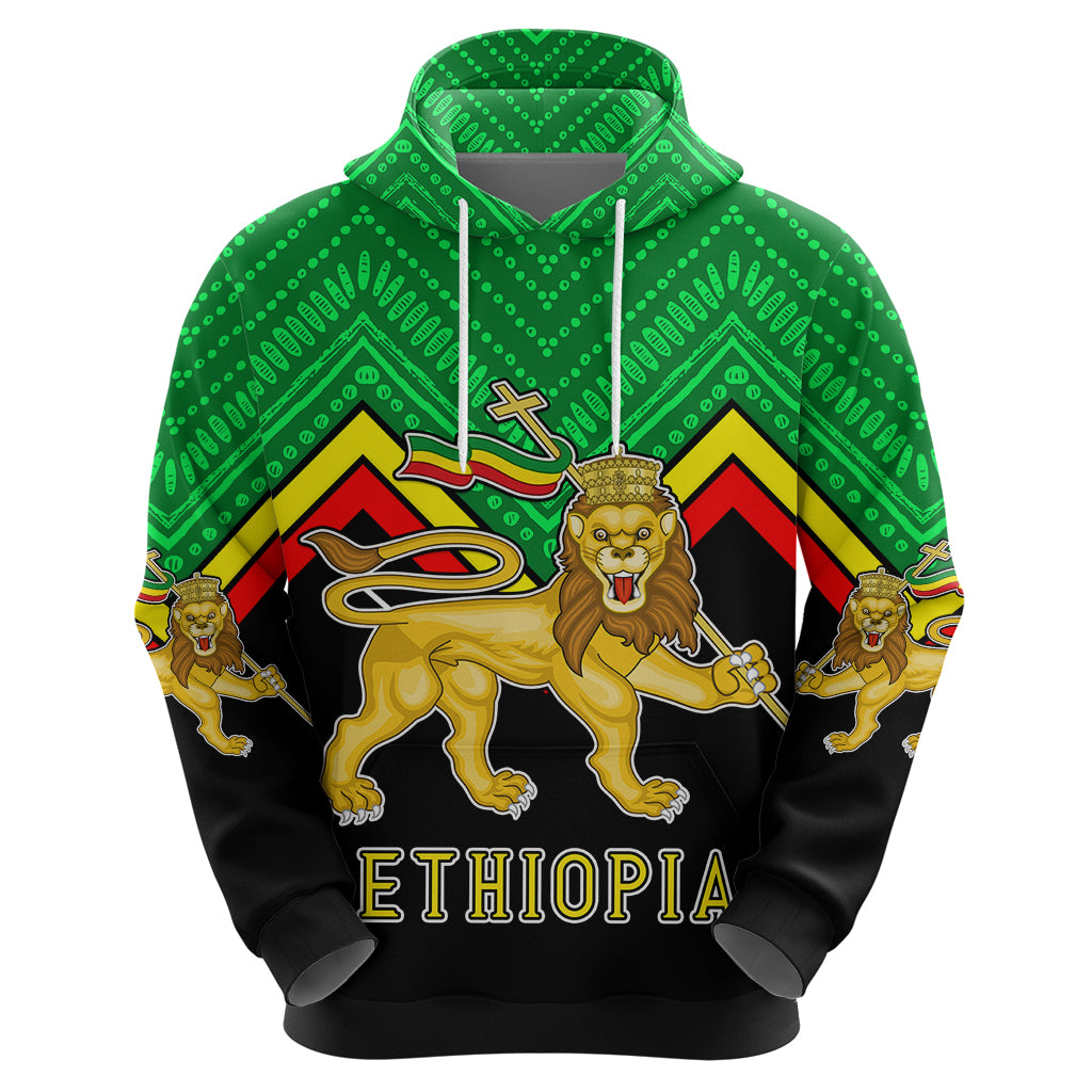 Ethiopia Hoodie Coat Of Arms With Hand Drawn Pattern TS06 - Wonder Print Shop
