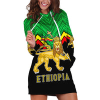 Ethiopia Hoodie Dress Coat Of Arms With Hand Drawn Pattern TS06 - Wonder Print Shop