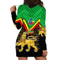 Ethiopia Hoodie Dress Coat Of Arms With Hand Drawn Pattern TS06 - Wonder Print Shop