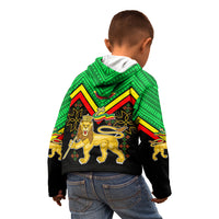Ethiopia Kid Hoodie Coat Of Arms With Hand Drawn Pattern TS06 - Wonder Print Shop