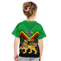 Ethiopia Kid T Shirt Coat Of Arms With Hand Drawn Pattern TS06 - Wonder Print Shop